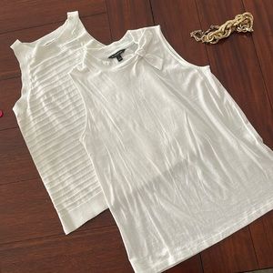 Banana republic white sleeveless top bundle size small